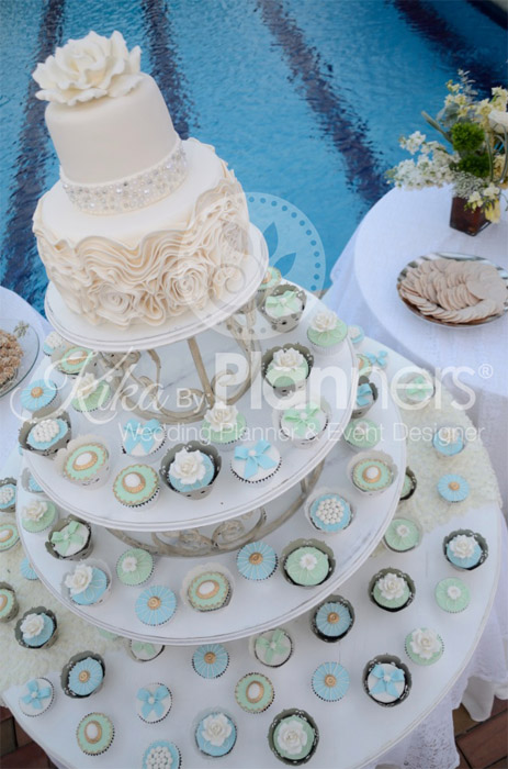decoracion torta azul y morado guayaquil